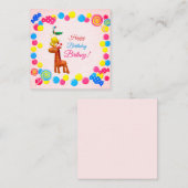 Birthday Flat Note Kaart Kawaii Animal Tower Notitiekaartje (Voorkant / Achterkant)