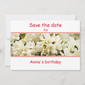 Birthday Flat Save the Date Kaart (Voorkant)