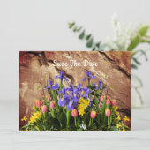 Birthday Flat Save the Date Kaart (Staand voorkant)