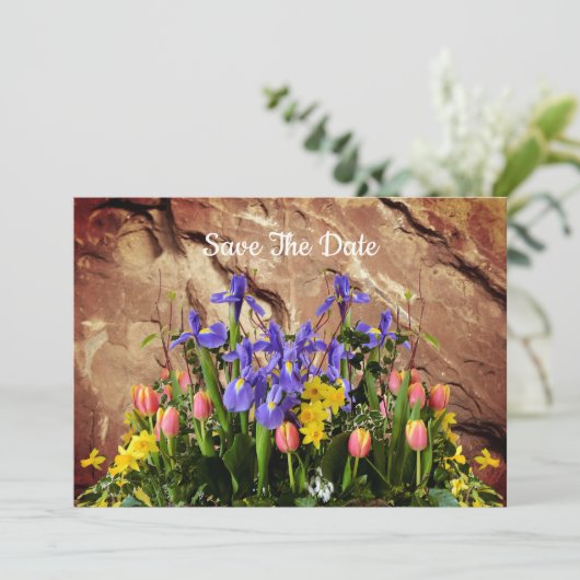 Birthday Flat Save the Date Kaart (Staand voorkant)