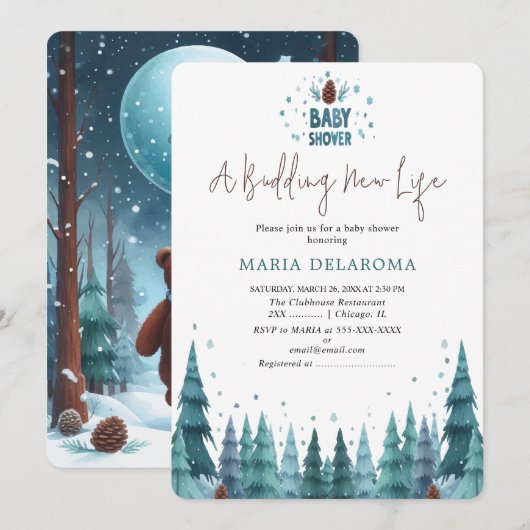 Birthday Flat Save the Date Kaart (Voorkant / Achterkant)