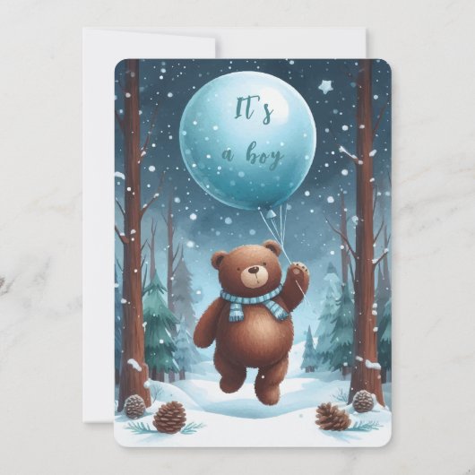 Birthday Flat Save the Date Kaart (Achterkant)