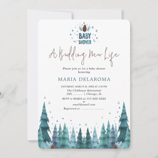 Birthday Flat Save the Date Kaart (Voorkant)