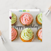 Birthday Flat Wenskaart Kaart (Voorkant / Achterkant in situ)