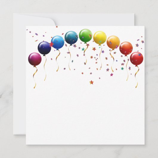 Birthday Flat Wenskaart Kaart (Achterkant)