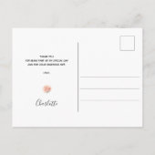 Birthday floral eucalyptus roos Gold bedankt Briefkaart (Achterkant)