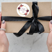 Birthday floral gold geometrisch white ronde sticker