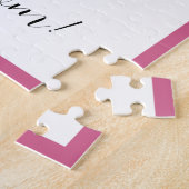 Birthday Floral Pink Yellow Roses Paarse Butterfly Legpuzzel (Zijkant)