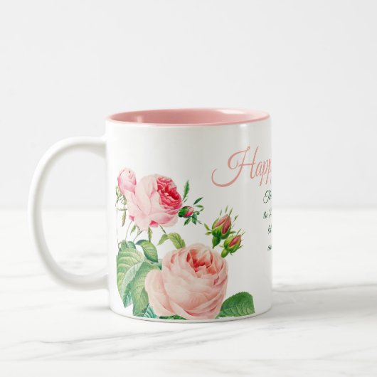 Birthday Floral Psalm 118:24 Mok van tweetone koff (Links)