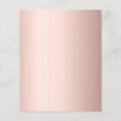 Birthday floral roos gold roze budget uitnodiging flyer (Achterkant)