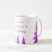 Birthday florals wildbloemen roze paars koffiemok (Voorkant rechts)