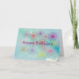 Birthday Flowers Kaart