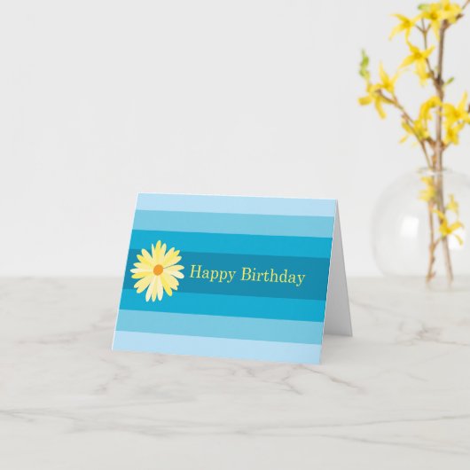Birthday Flowers Kaart (Gele Bloem)