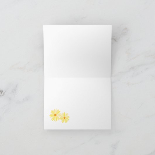 Birthday Flowers Kaart (Binnen)