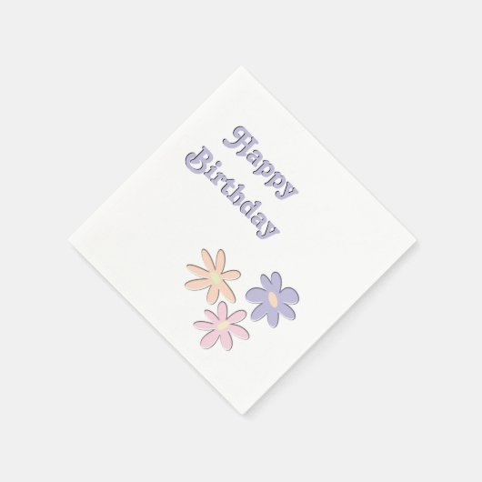 Birthday Flowers Servetten (Hoek)