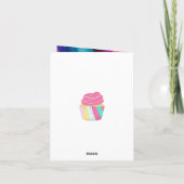 Birthday Folded Wenskaart Kaart (Achterkant)
