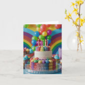 Birthday Folded Wenskaart Kaart (Gele Bloem)
