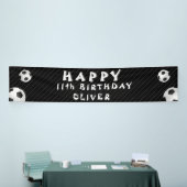 Birthday Football Ball Black Sports Spandoek (Beurs)