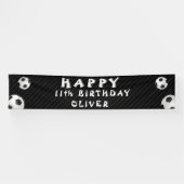 Birthday Football Ball Black Sports Spandoek (Horizontaal)