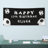 Birthday Football Ball Black Sports Spandoek (Beurs)