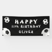 Birthday Football Ball Black Sports Spandoek (Horizontaal)