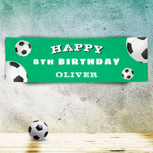 Birthday Football Ball Green Sports Spandoek