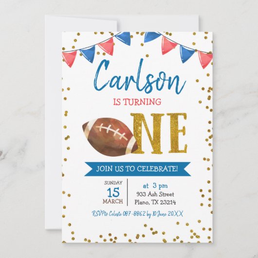 Birthday Football Game Time Kind Kaart (Voorkant)