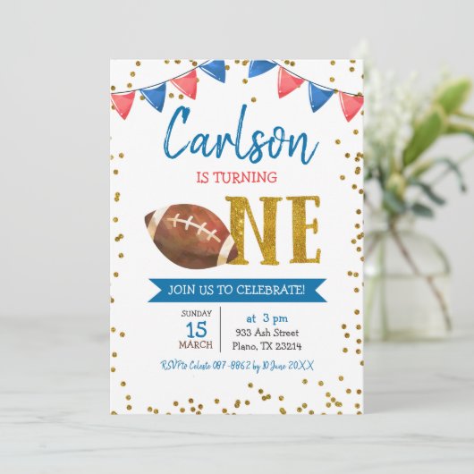 Birthday Football Game Time Kind Kaart (Staand voorkant)