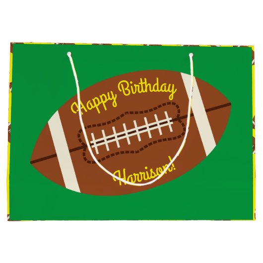 Birthday football Sports Party Groot Cadeauzakje (Achterkant)