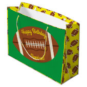 Birthday football Sports Party Groot Cadeauzakje (Achterkant Gekanteld)