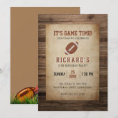 Birthday football Sports Party Kaart (Voorkant / Achterkant)