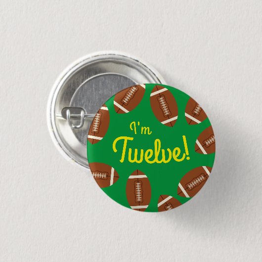 Birthday football Sports Party Ronde Button 3,2 Cm (Voorkant /achterkant)