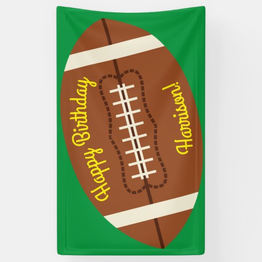 Birthday football Sports Party Spandoek (Verticaal)