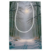 Birthday Footprints In a Forest Lit By Moonlight Medium Cadeauzakje (Voorkant)