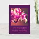 Birthday for a Dear Friend Kaart<br><div class="desc">A great card to give to your best friend on her birthday.</div>