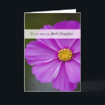 Birthday for Birth Daughter Beauful Pink Flower Kaart<br><div class="desc">Een mooie bloem om je dochter een heel gelukkige verjaardag te wensen. Ze zal graag je goede wensen ontvangen en zien dat je aan haar denkt.</div>