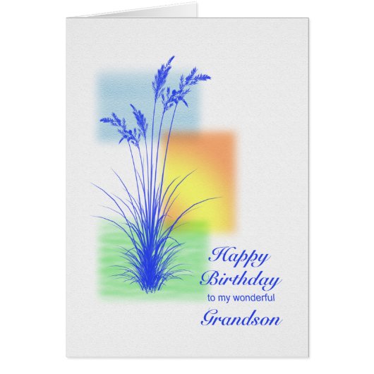 Birthday for Grandson, grasse scene (Voorkant)