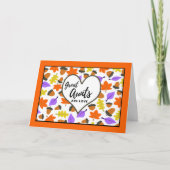 Birthday for Great Aunt Autumn Leaves Acorns Kaart (Voorkant)