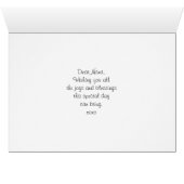 Birthday for Nana Blue Jay on Bird Feeder (Binenzijde Horizontaal (Onderkant))