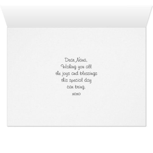 Birthday for Nana Blue Jay on Bird Feeder (Binenzijde Horizontaal (Onderkant))