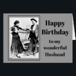 Birthday for Reluctant Husband Fun  foto<br><div class="desc">Birthday for Reluctant,  maar wonderbaarlijke Husband Fun  Foto met een vrouw die een man vasthoudt onder schot. Je viert je verjaardag of anders!</div>