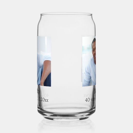 Birthday foto blikvorm glas (Links)