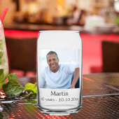 Birthday foto blikvorm glas