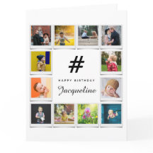 Birthday Foto Collage Sjabloon Elke pagina Naam Wi
