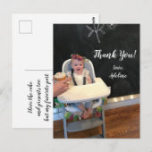 Birthday Foto Dank u Briefkaart (Voorkant / Achterkant)