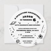 Birthday foto-uitnodigingen voor ruimteastronaut kaart (Achterkant)