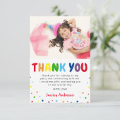 Birthday Foto van Bright kleurrijke kinderen Bedankkaart (Staand voorkant)