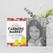 Birthday Foto van de zomerboerenmarkt Kaart (Staand voorkant)