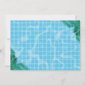 Birthday foto van Tropical Summer Pool Kaart (Achterkant)