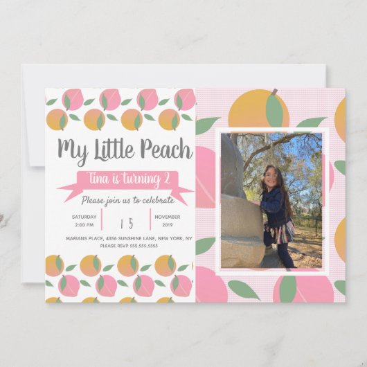 Birthday-foto van zomerperspatroon kaart (Voorkant)